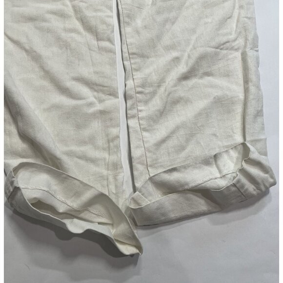 LAAGAM Linen Blend Trousers in White - Picture 4 of 5